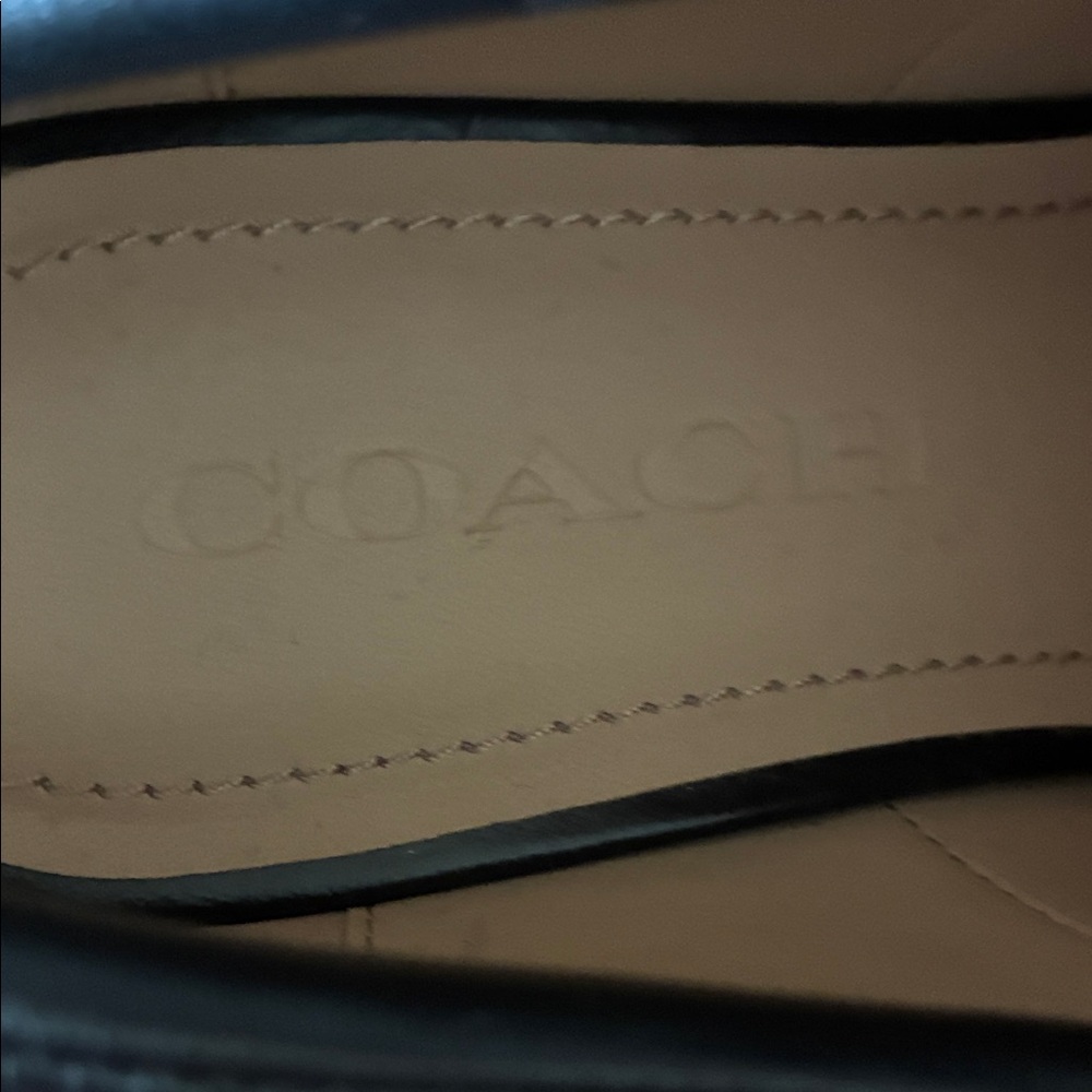 Coach Black and Tan Leather Footwear